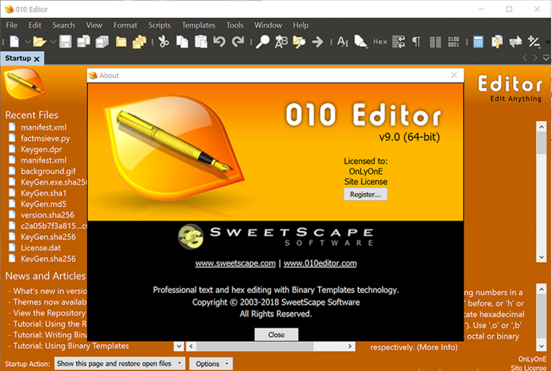 SweetScape 010 Editor 13.0.1 Crack Full Keygen Download